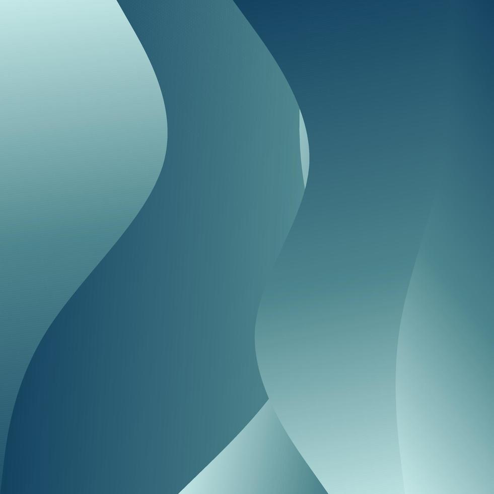 Abstract Green Waves background. Dynamic shapes composition vector