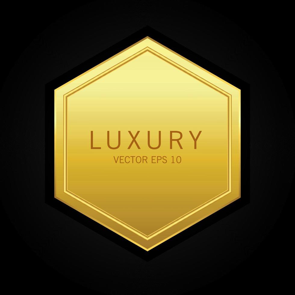 Retro vintage golden badges and labels vector