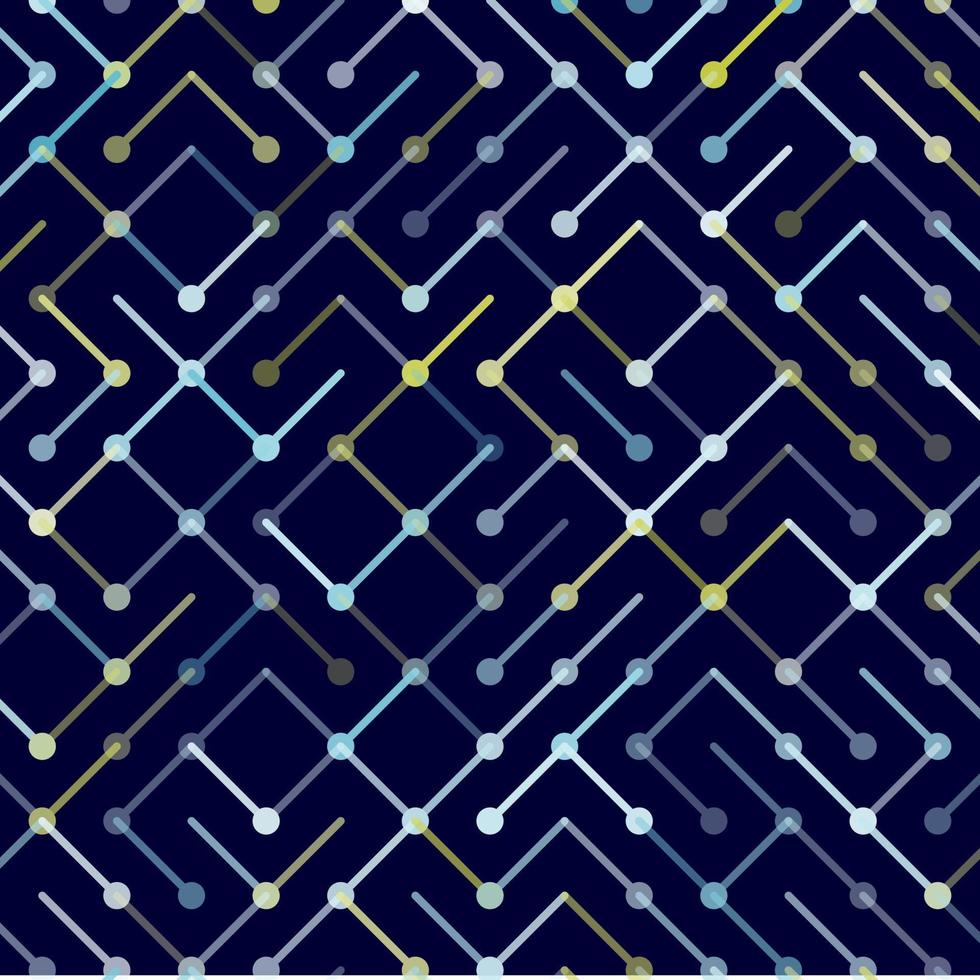 Technology Vector seamless pattern. Geometric striped ornament. Monochrome linear background