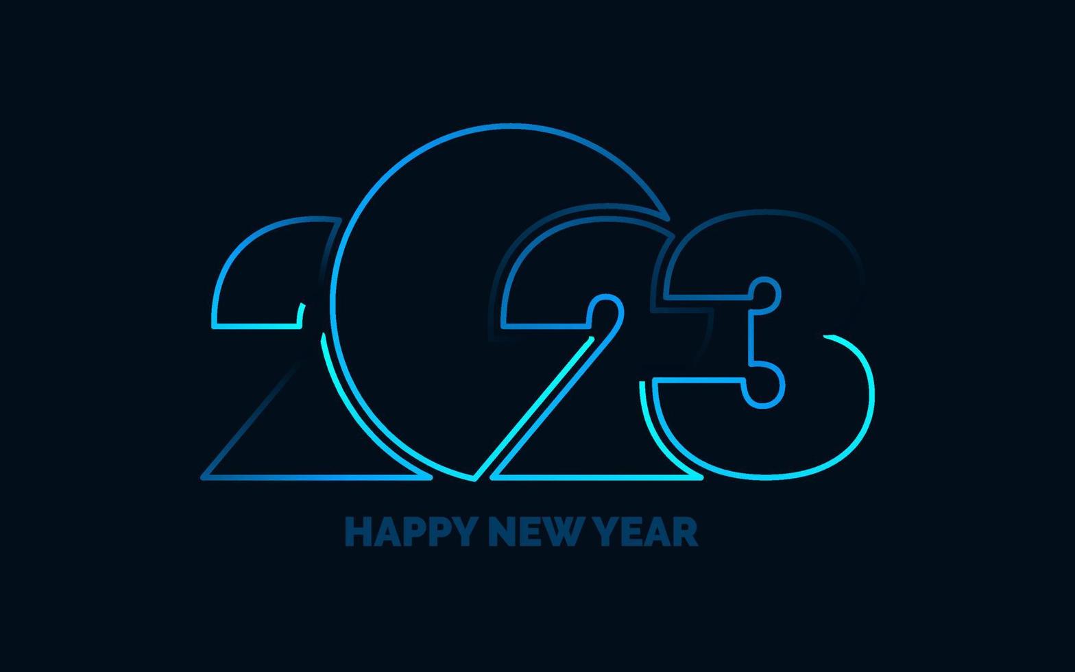 New 2023 Year typography design. 2023 numbers logotype illustration vector