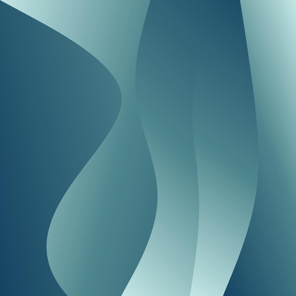 Abstract Green Waves background. Dynamic shapes composition vector