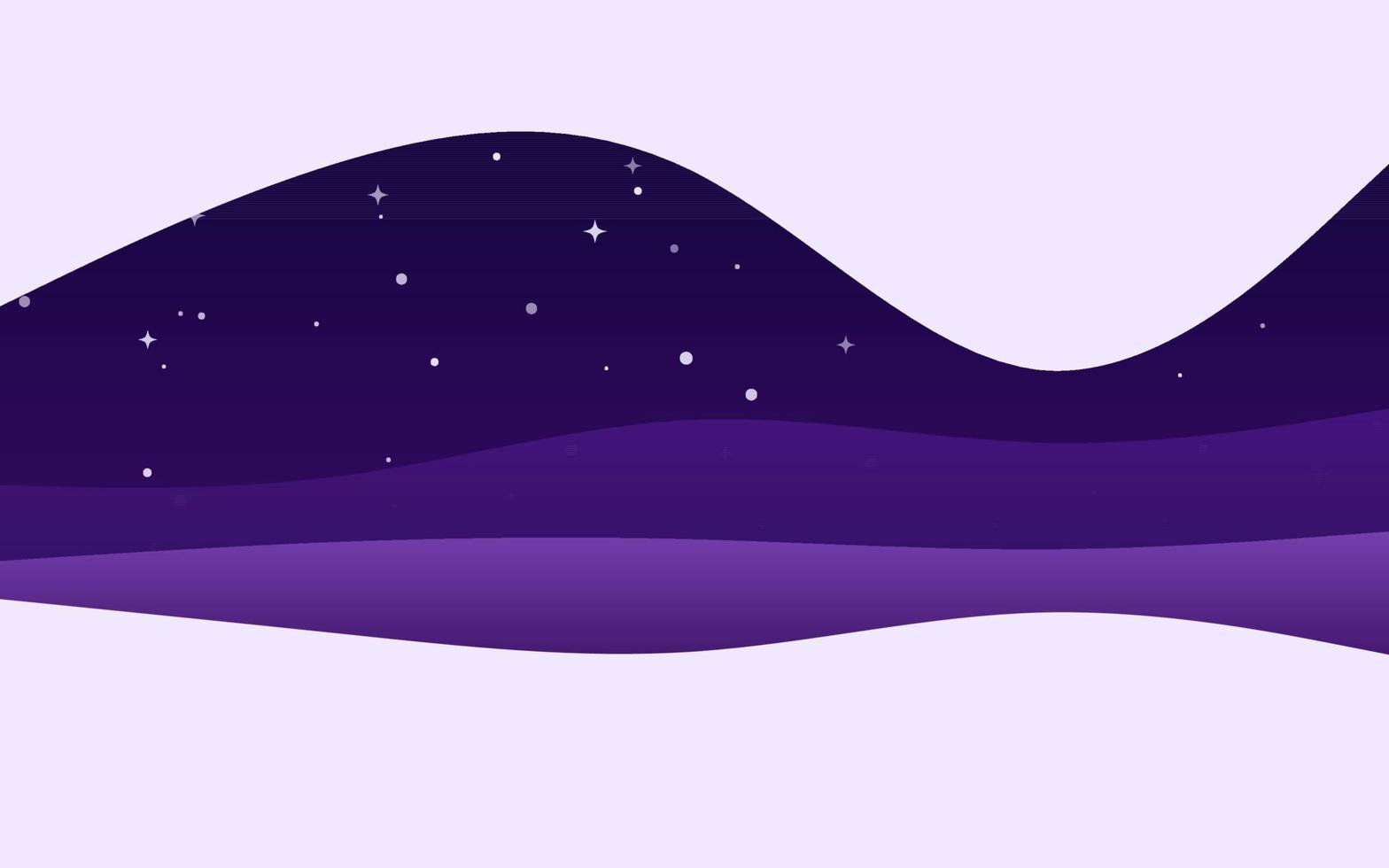 Creative Waves Night Purple background. Dynamic shapes composition vector