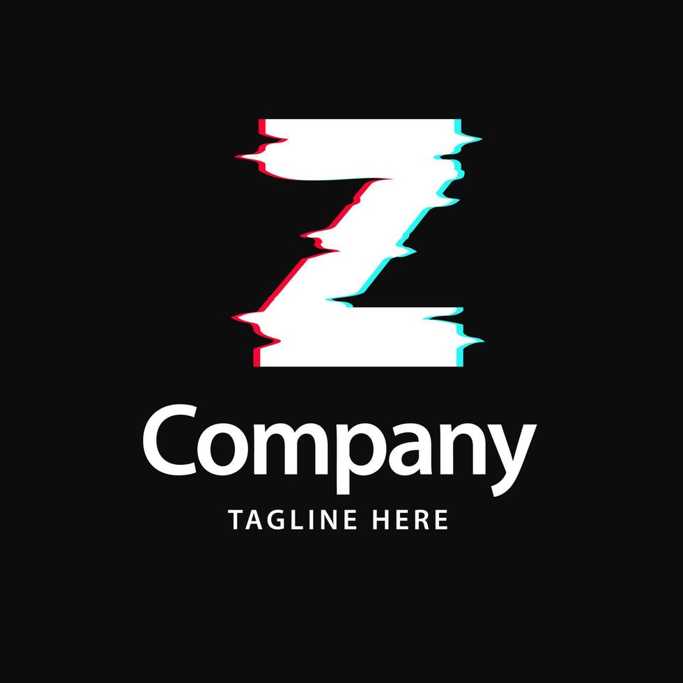 logotipo de falla z. diseño de identidad de marca comercial vector