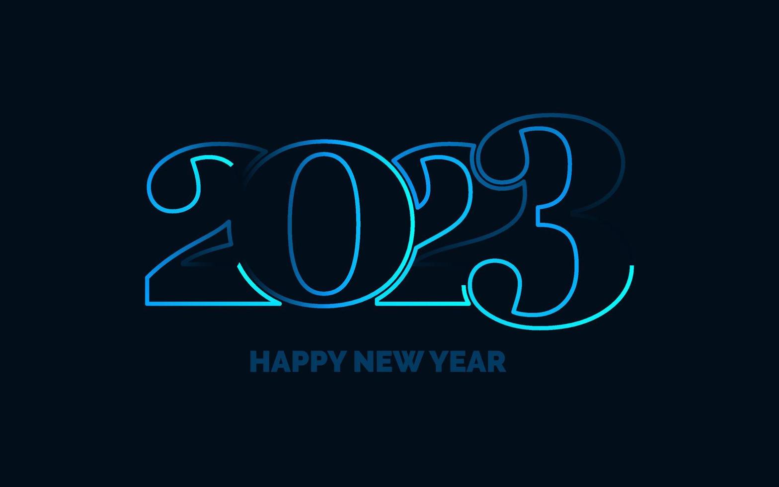 New 2023 Year typography design. 2023 numbers logotype illustration vector