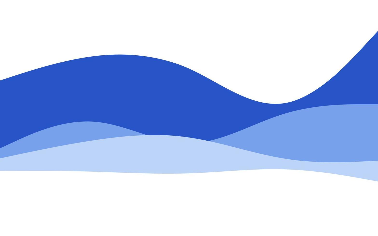 fondo azul de ondas creativas. composición de formas dinámicas vector
