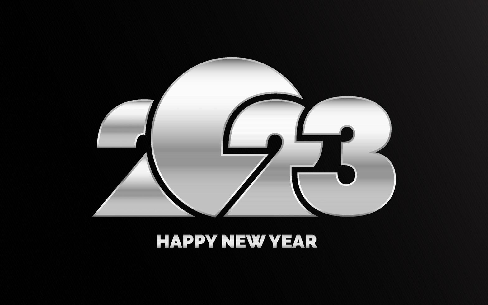 Happy New Year 2023 text design. for Brochure design template. card. banner vector