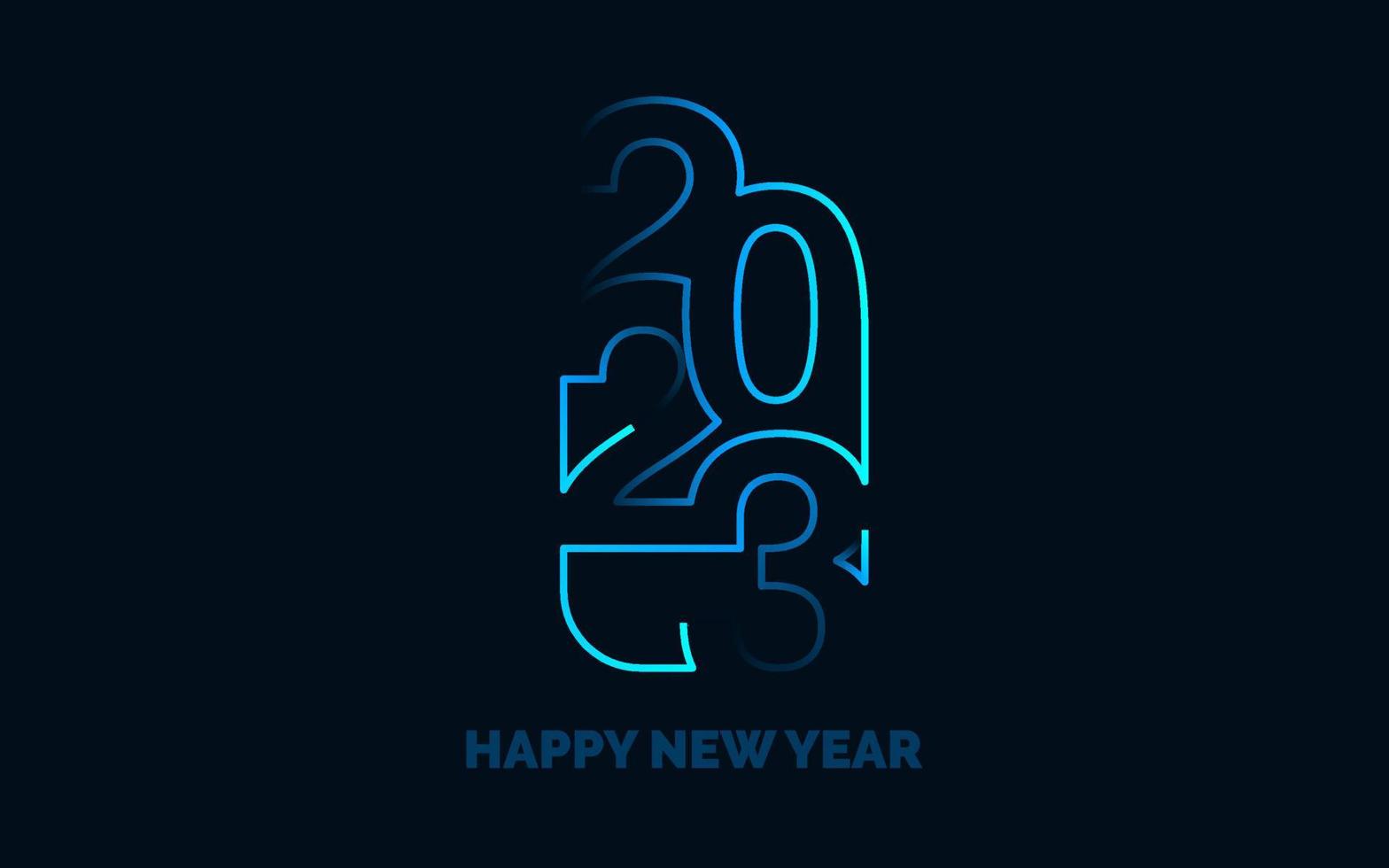 2062 Design Happy New Year. New Year 2023 logo design for brochure design. card. banner. Christmas decor 2023 vector