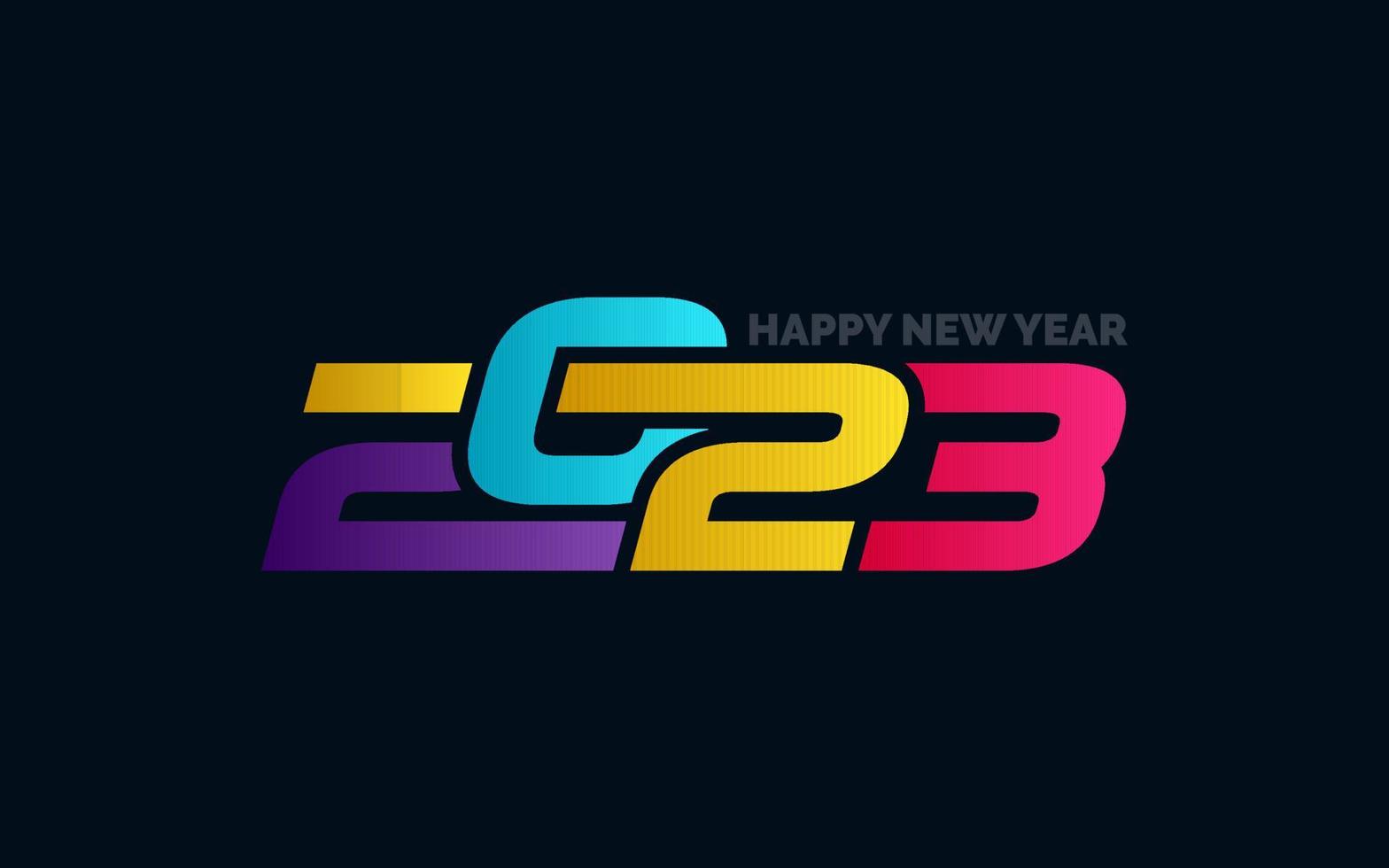 2075 Design Happy New Year. New Year 2023 logo design for brochure design. card. banner. Christmas decor 2023 vector