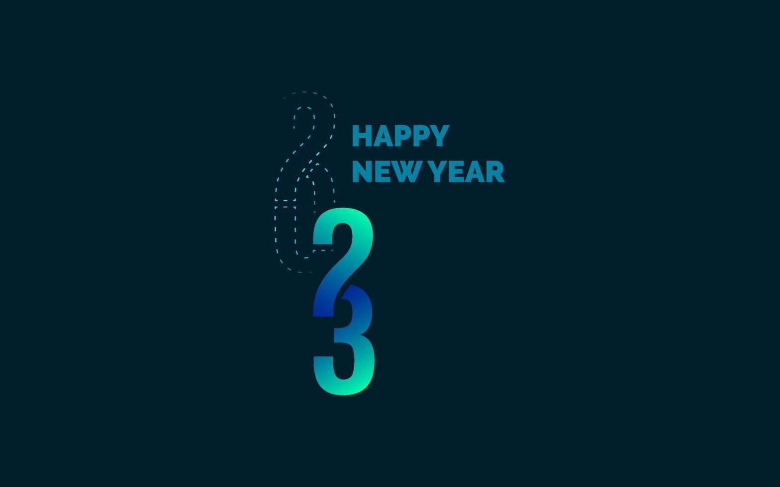 2033 Design Happy New Year. New Year 2023 logo design for brochure design. card. banner. Christmas decor 2023 vector