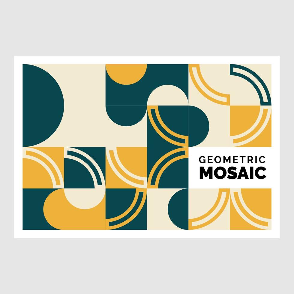 Colorful geometric Mosaic Background Template vector