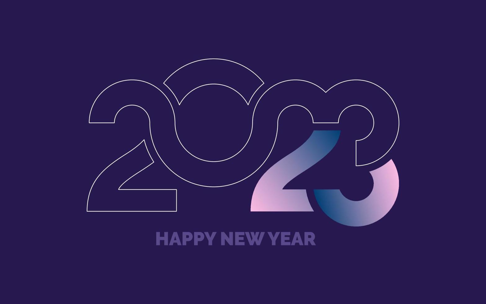 nuevo diseño tipográfico del año 2023. Ilustración de logotipo de números 2023 vector