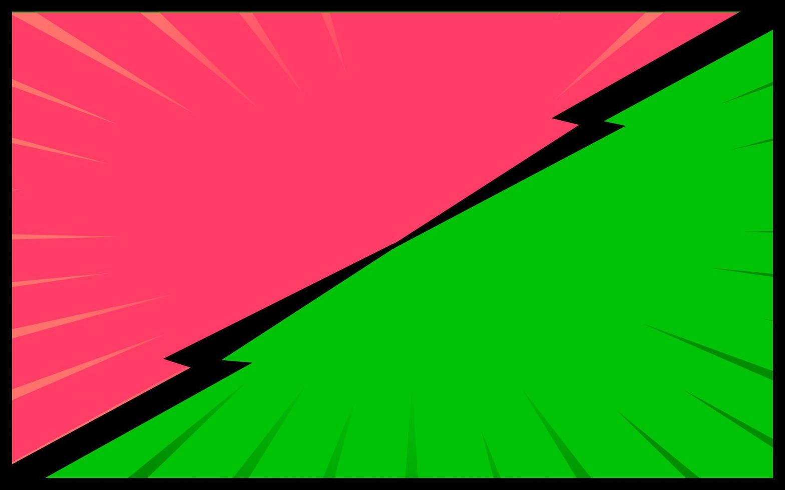 vector retro de fondo cómico verde y rosa