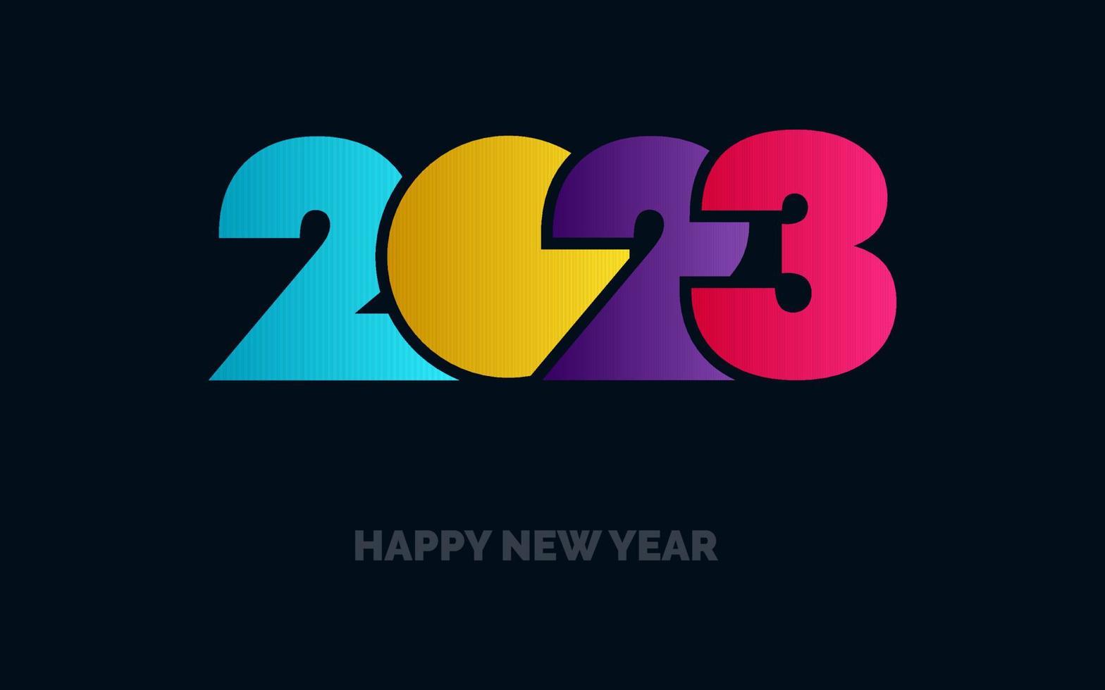 New 2023 Year typography design. 2023 numbers logotype illustration vector