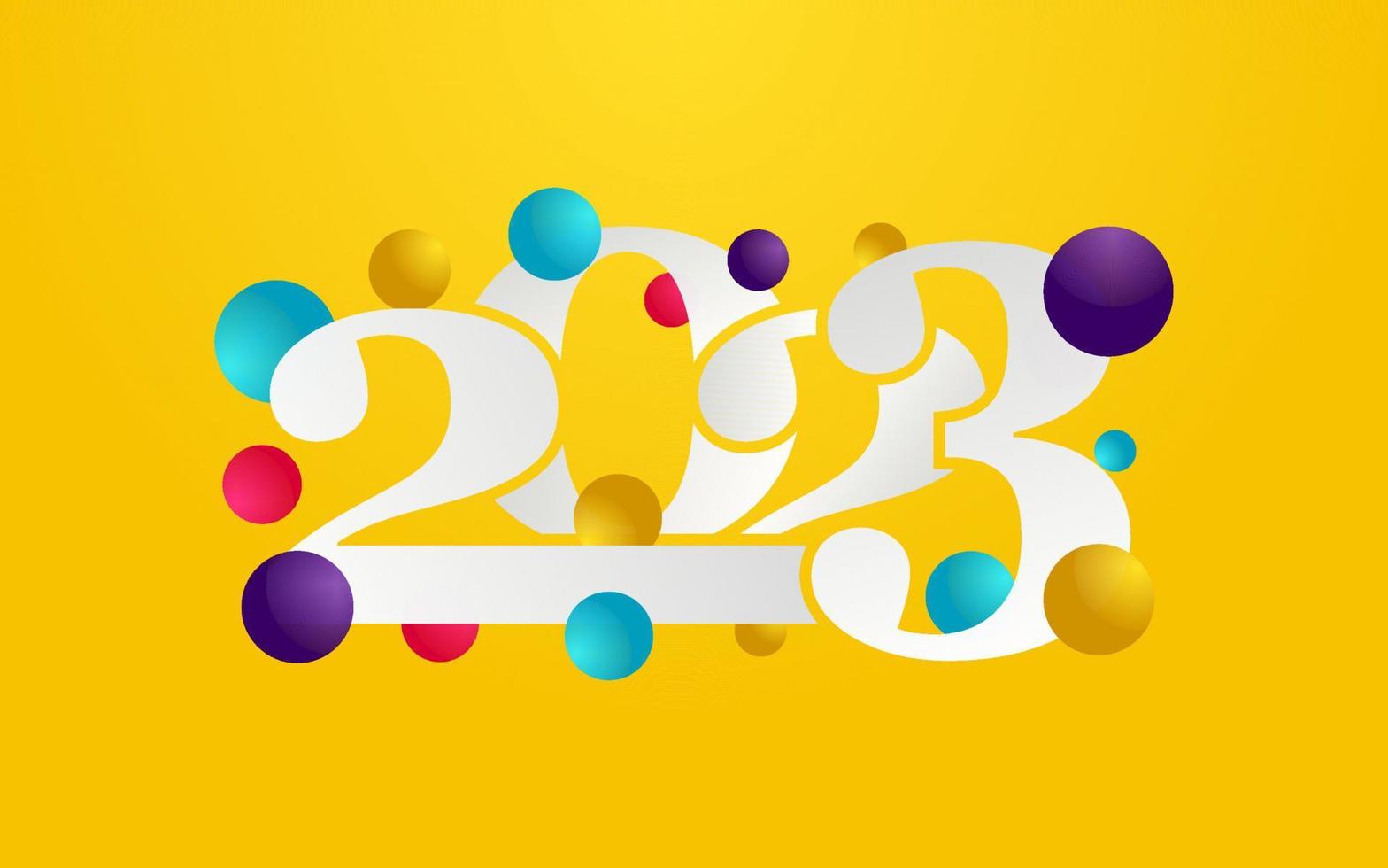 2028 Design Happy New Year. New Year 2023 logo design for brochure design. card. banner. Christmas decor 2023 vector