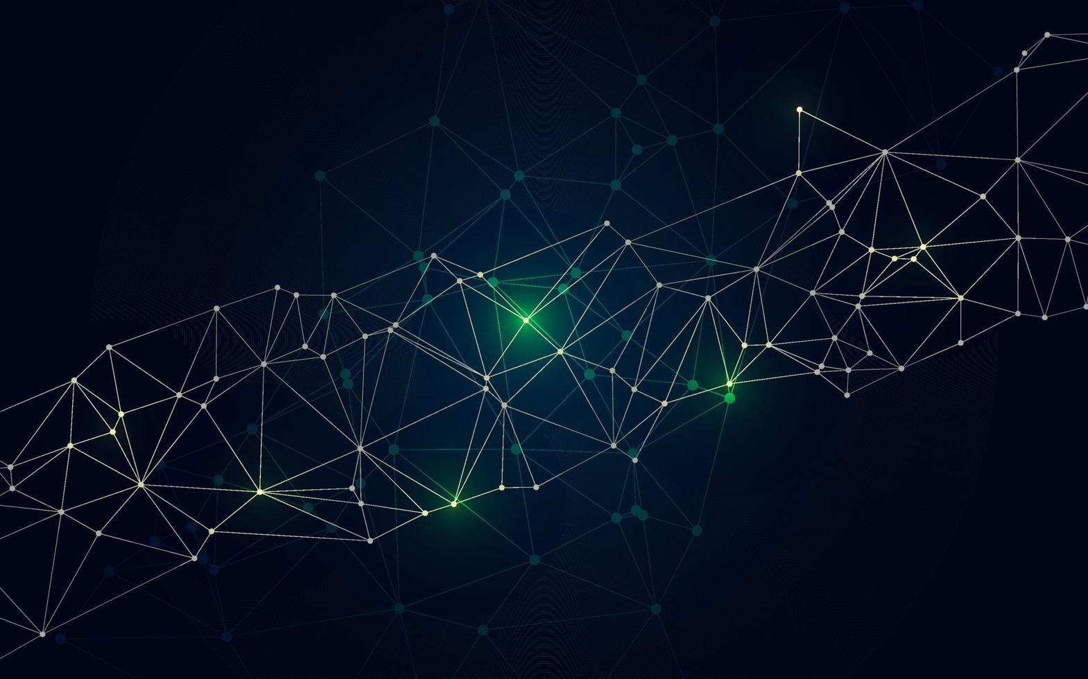Green Technology background. Creative lighting template background vector