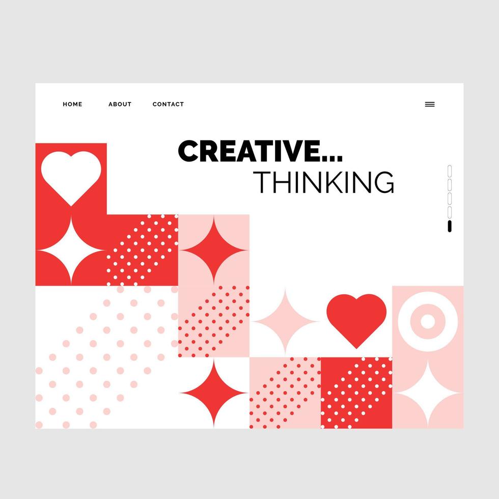 Creative Thinking Mosaic Website banner Template vector