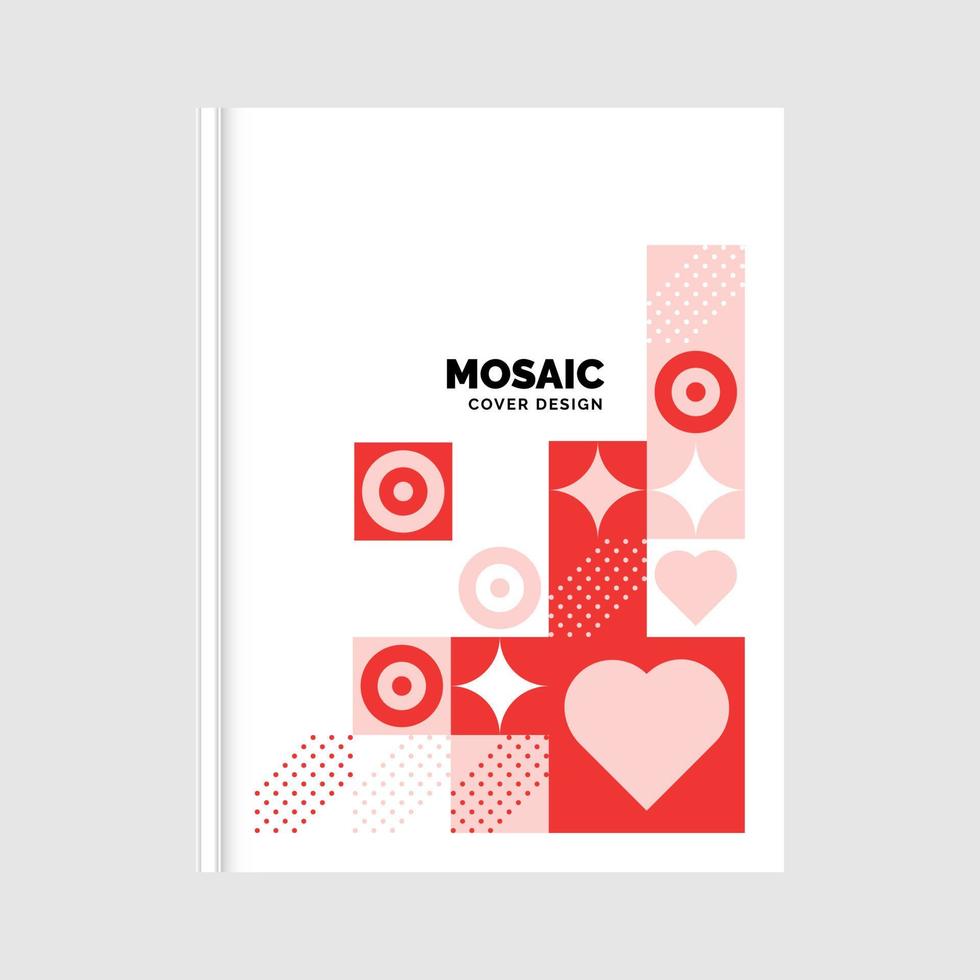 Geometric business Mosaic Book Dover. Vector Illustration