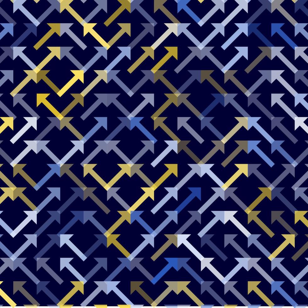 Arrow Vector seamless pattern. Geometric striped ornament. Monochrome linear background