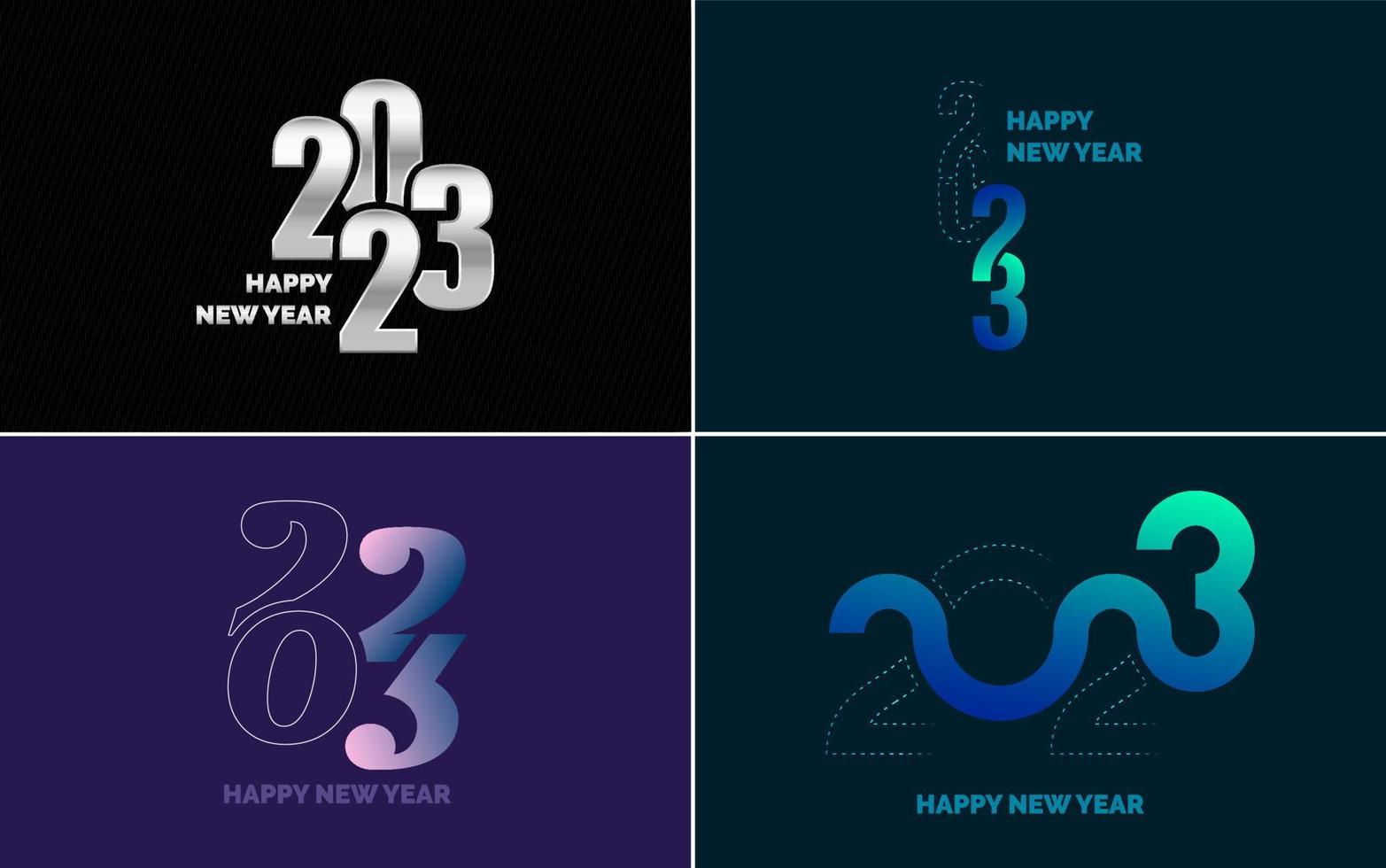 Happy New Year 2023 text design. Cover of business diary for 2023 with wishes. Brochure design template. card. banner vector