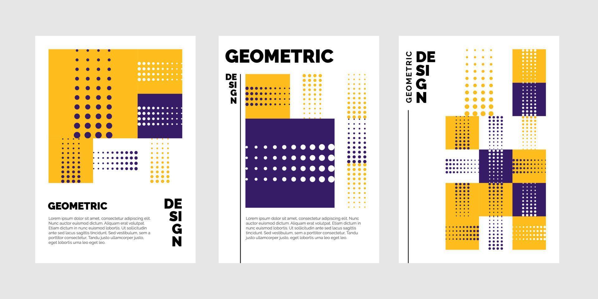 plantilla de folleto tríptico creativo plano de mosaico vector