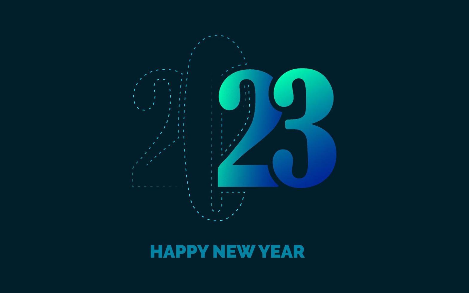 New 2023 Year typography design. 2023 numbers logotype illustration vector