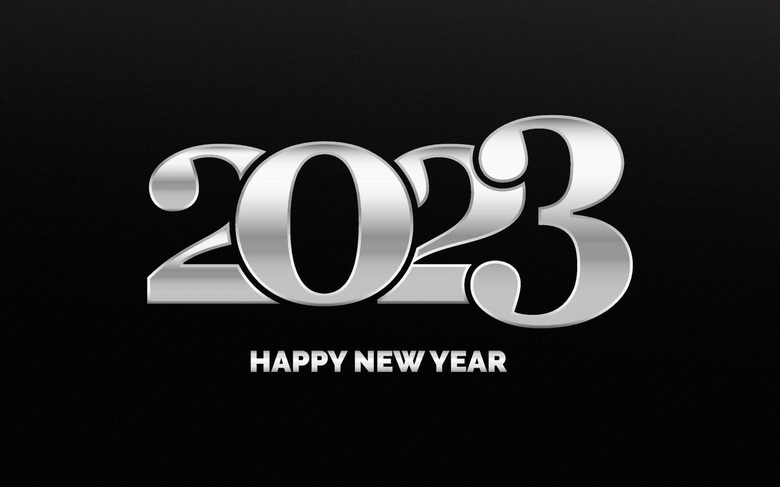 Happy New Year 2023 text design. for Brochure design template. card. banner vector