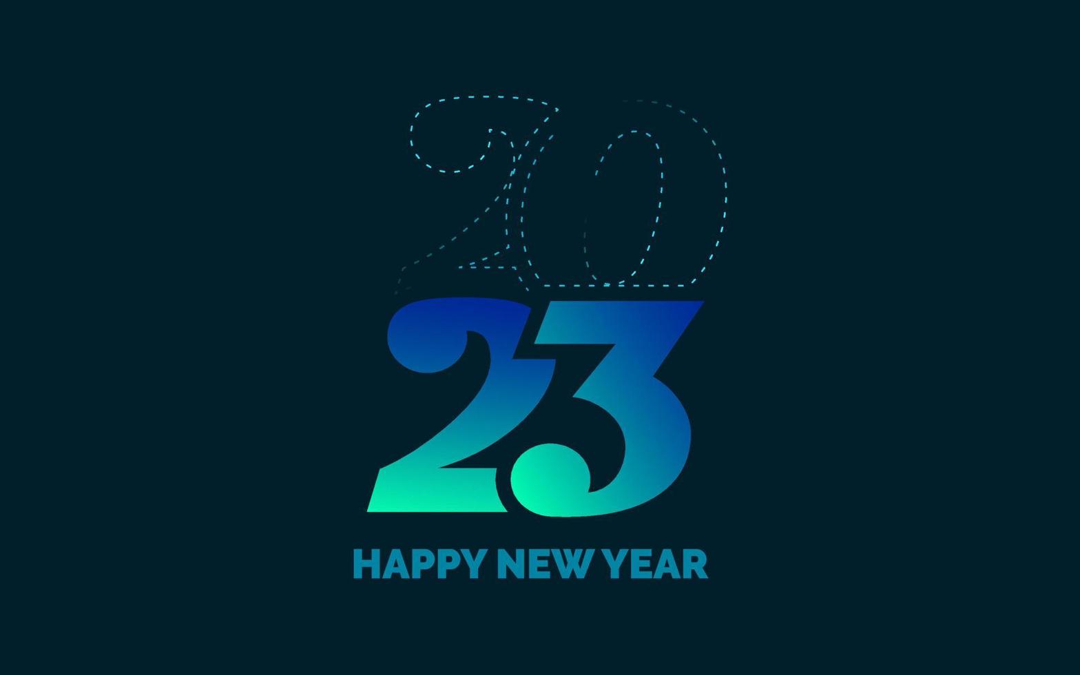 New 2023 Year typography design. 2023 numbers logotype illustration vector