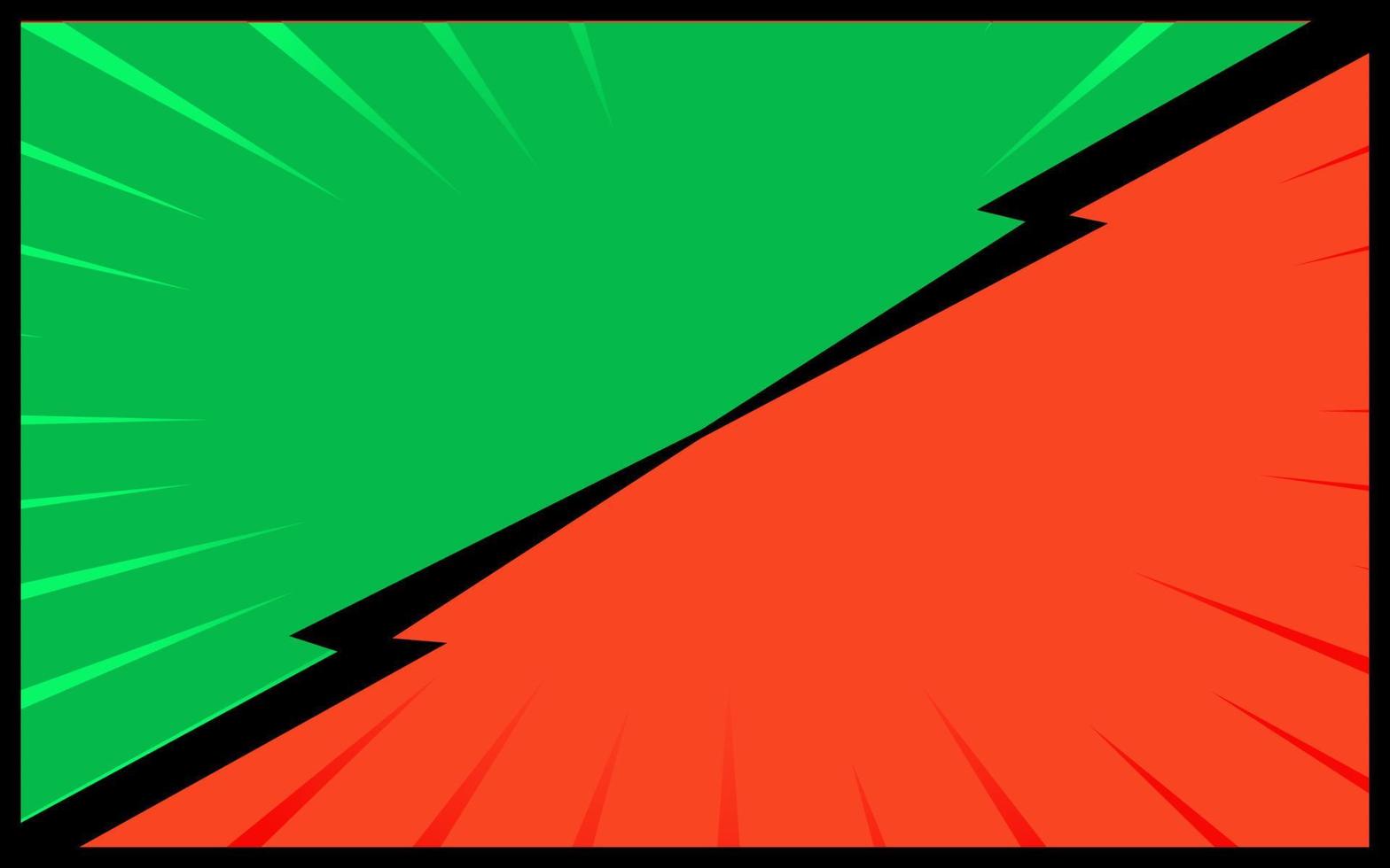 vector retro de fondo cómico verde y rojo