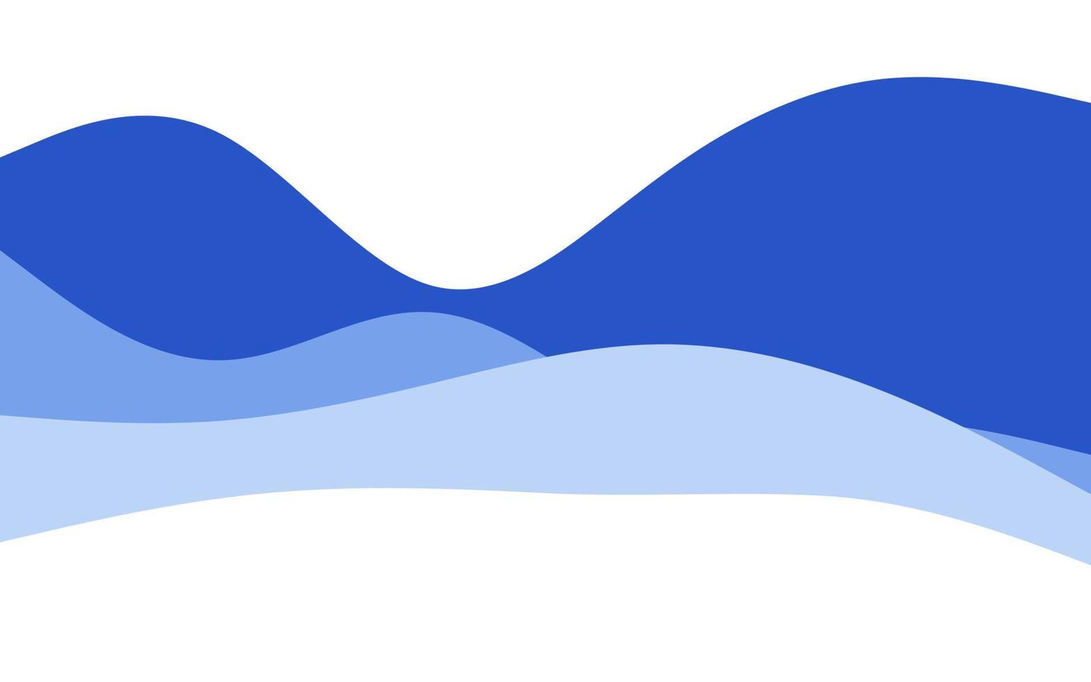 Creative Waves Blue background. Dynamic shapes composition vector