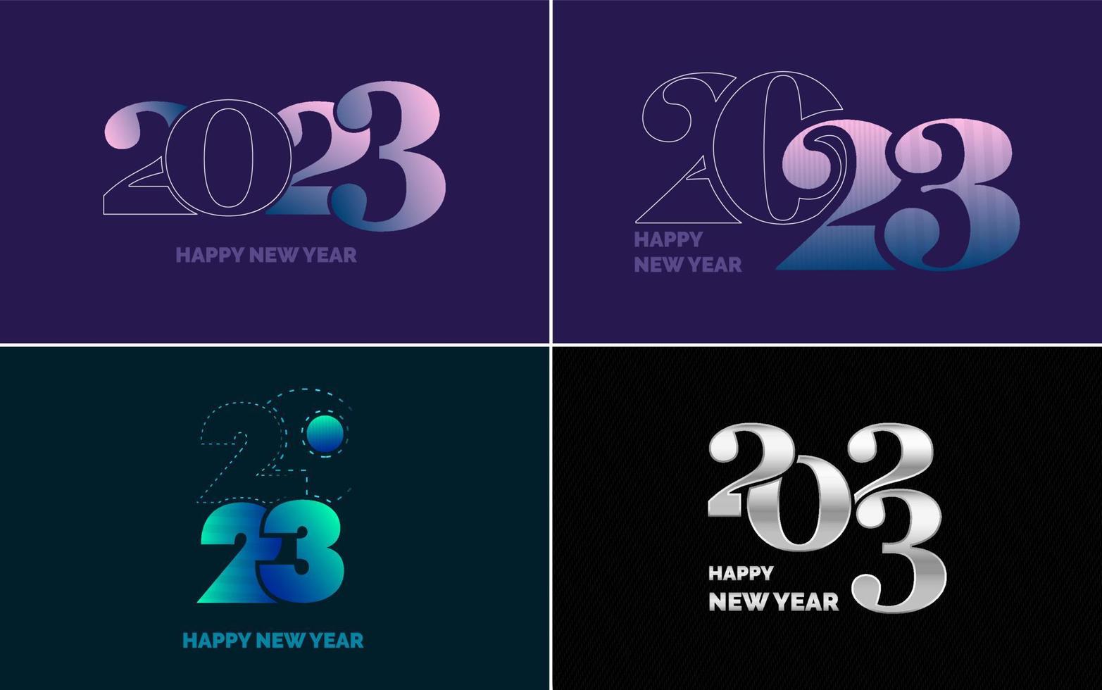 Happy New Year 2023 text design. Cover of business diary for 2023 with wishes. Brochure design template. card. banner vector