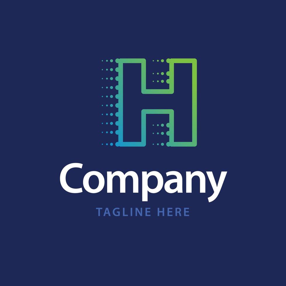 H Technology Logo. Business Brand identity design vector