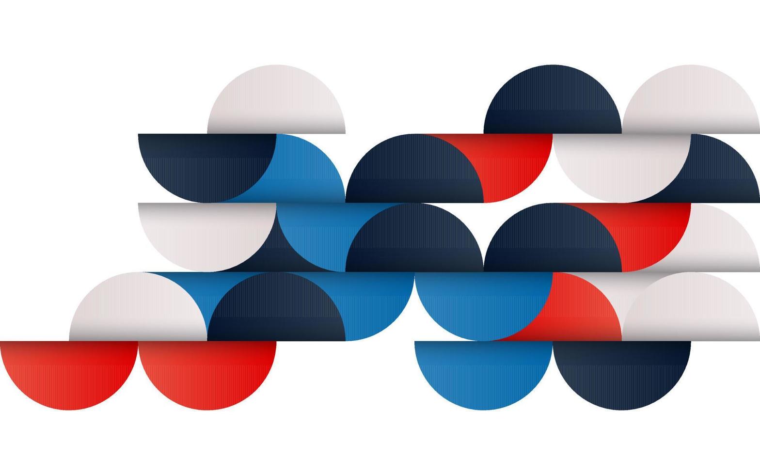 patrón abstracto geométrico de mediados de siglo con formas simples y una hermosa paleta de colores. composición de patrones geométricos simples vector