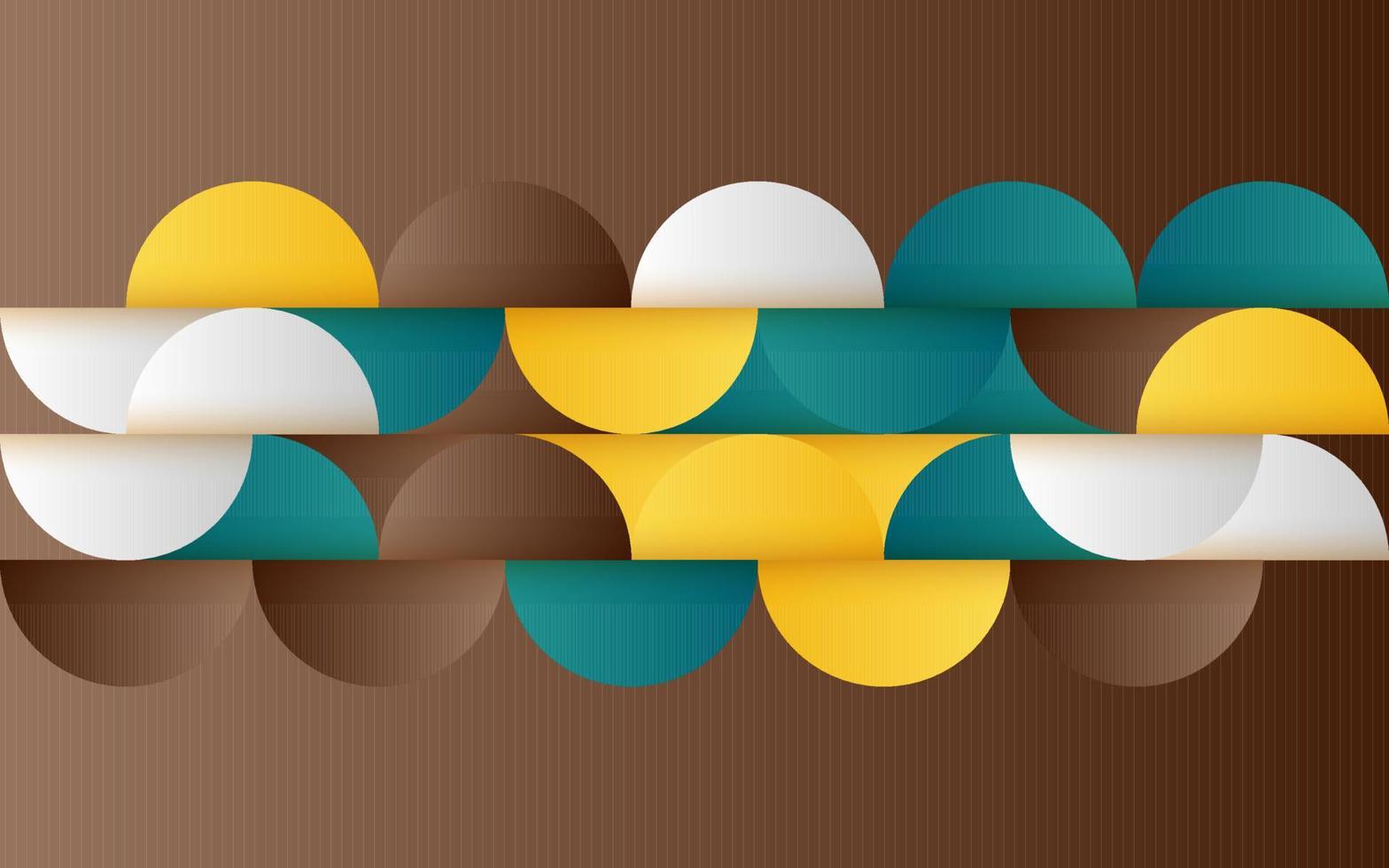 Mid-century geometric abstract pattern with simple shapes and beautiful color palette. Simple geometric pattern composition vector