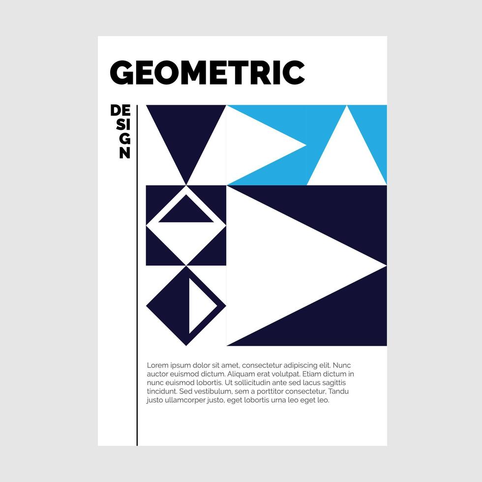 Business brochure template design geometric shapes Vector