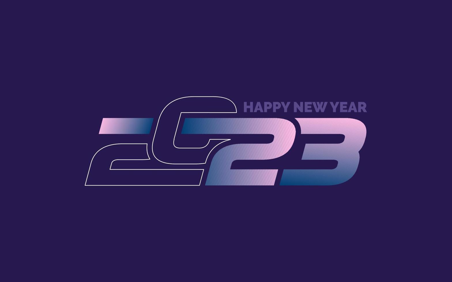 Happy New Year 2023 text design. for Brochure design template. card. banner vector