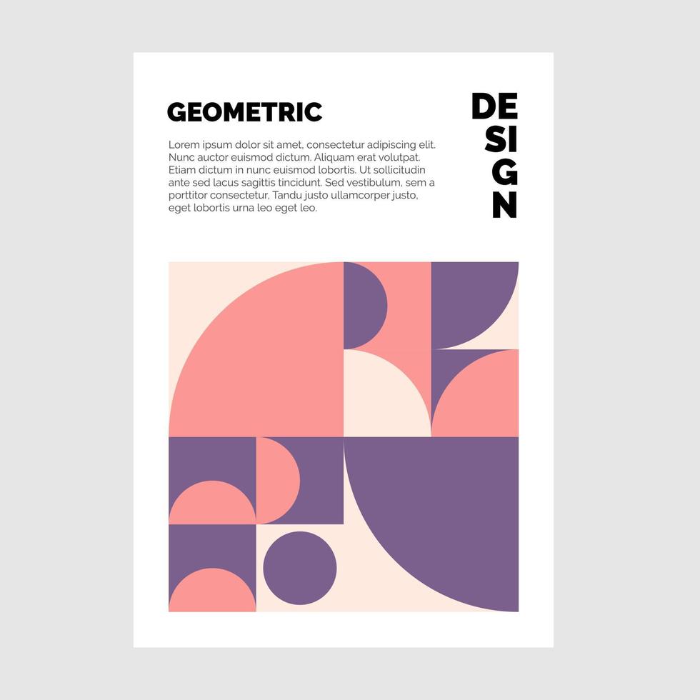 Ilustración de vector de fondo de folleto geométrico colorido