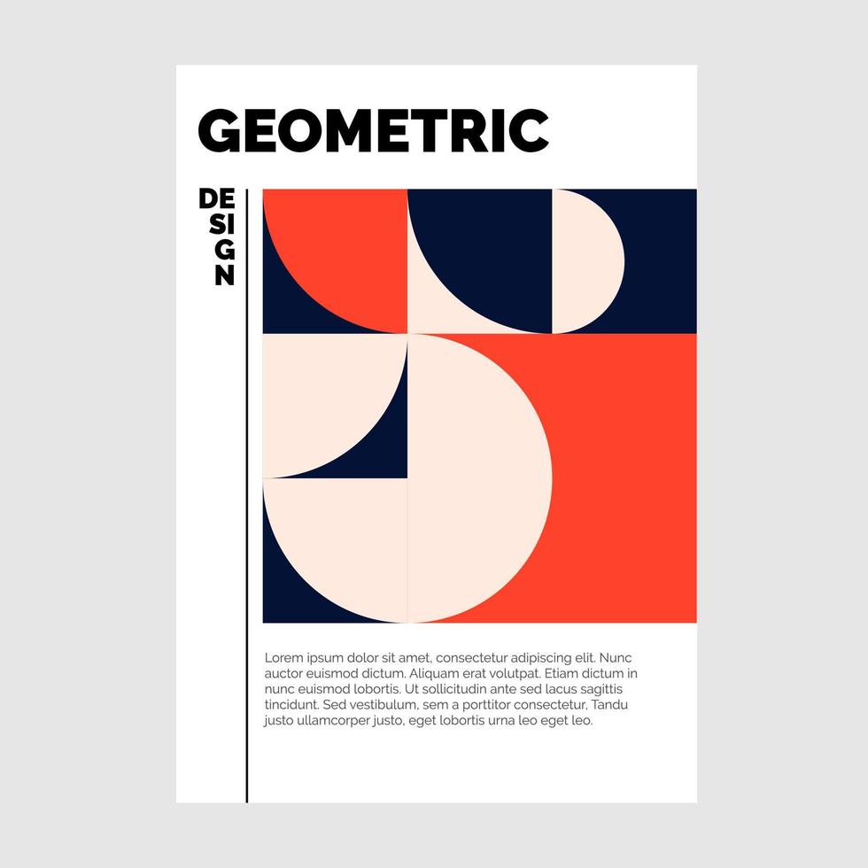 Business brochure template design geometric shapes Vector