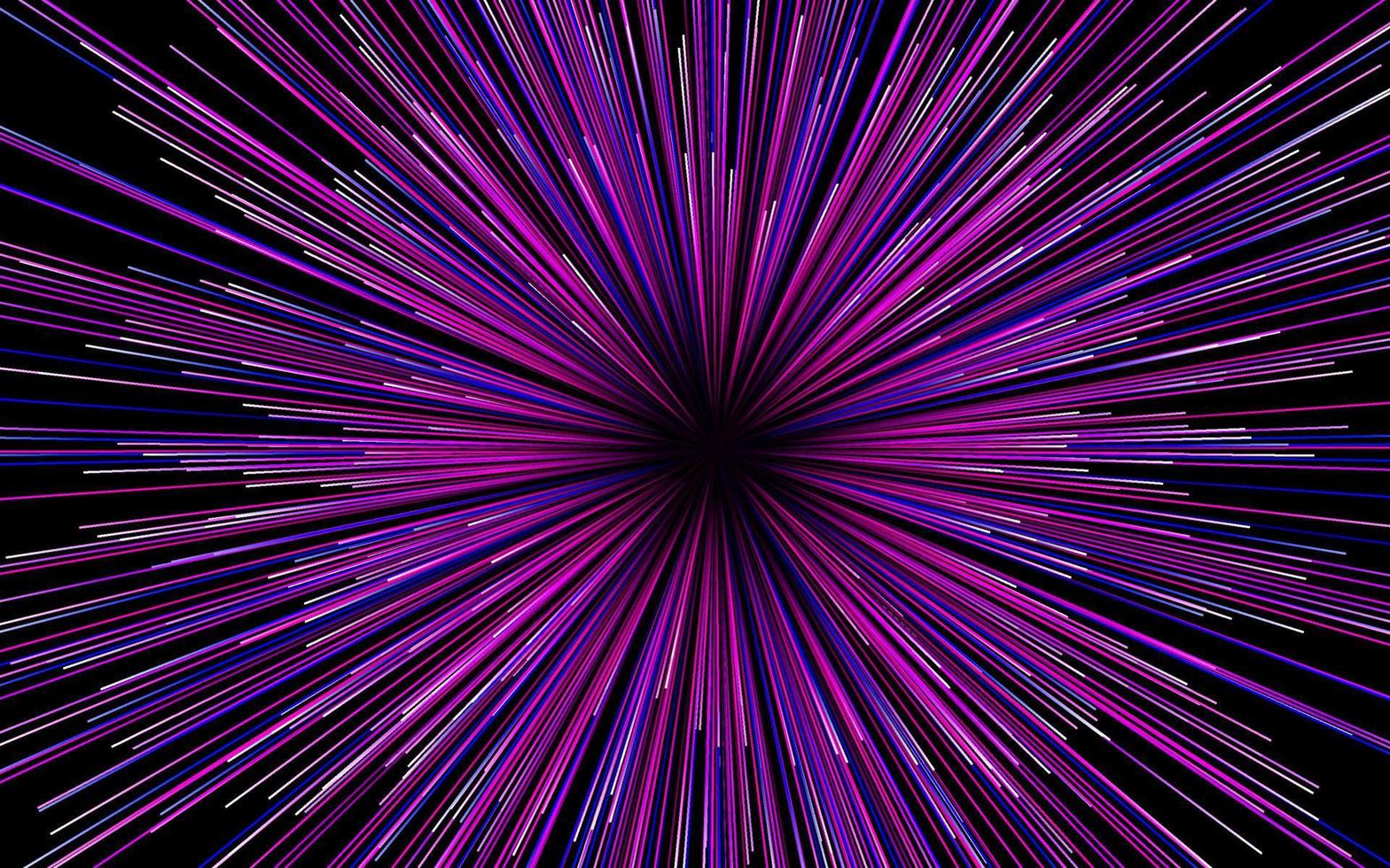 fondo geométrico circular abstracto. Patrón de movimiento céntrico dinámico de estallido estelar. lineas o rayos vector