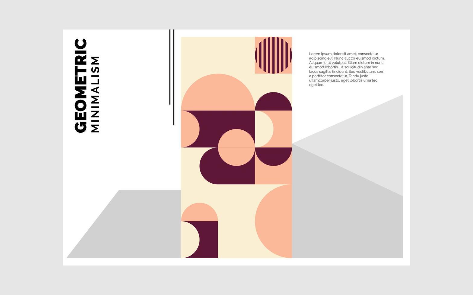 Mosaic Flat Creative Trifold brochure Template vector