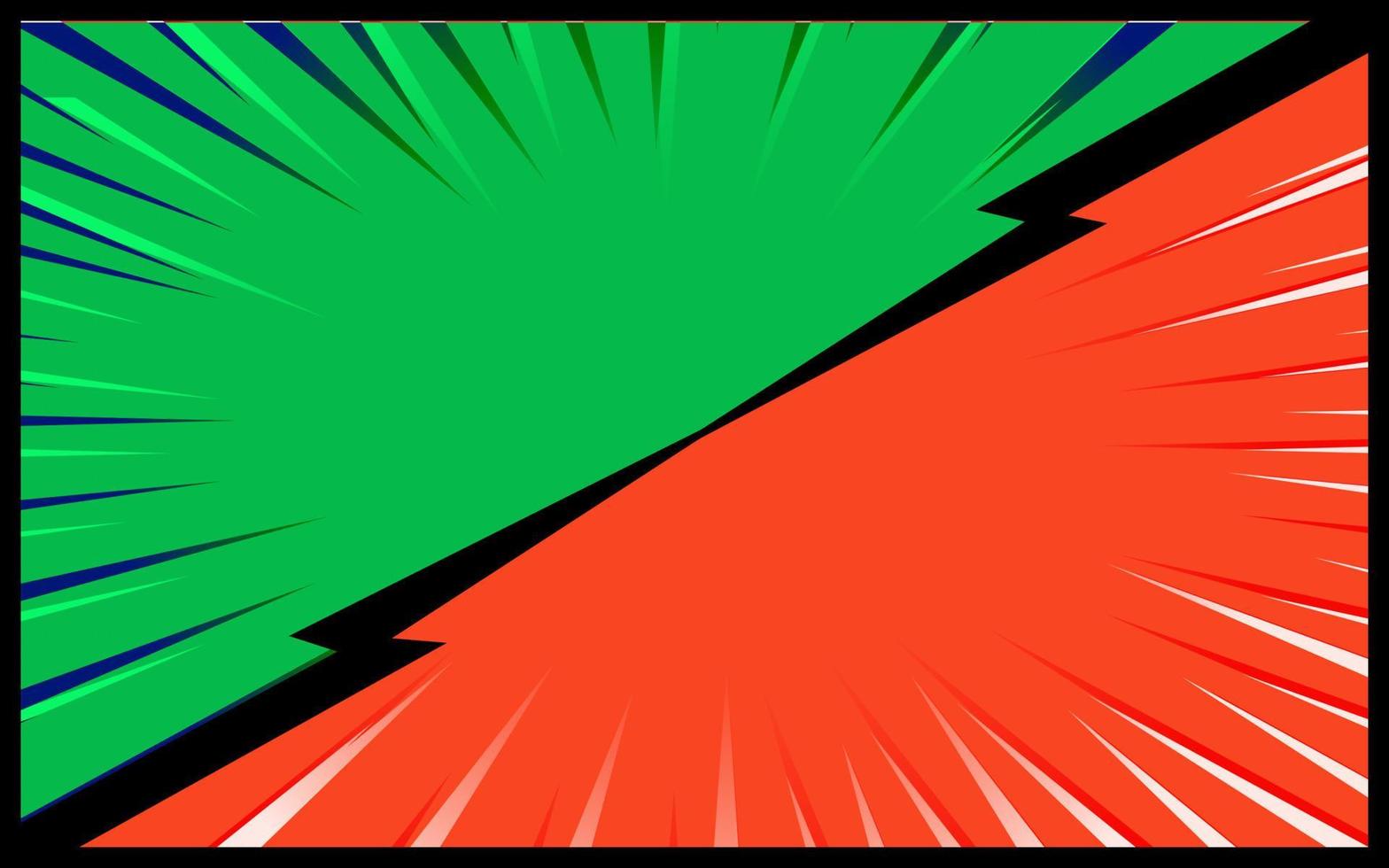 Green and red comic background Retro vector
