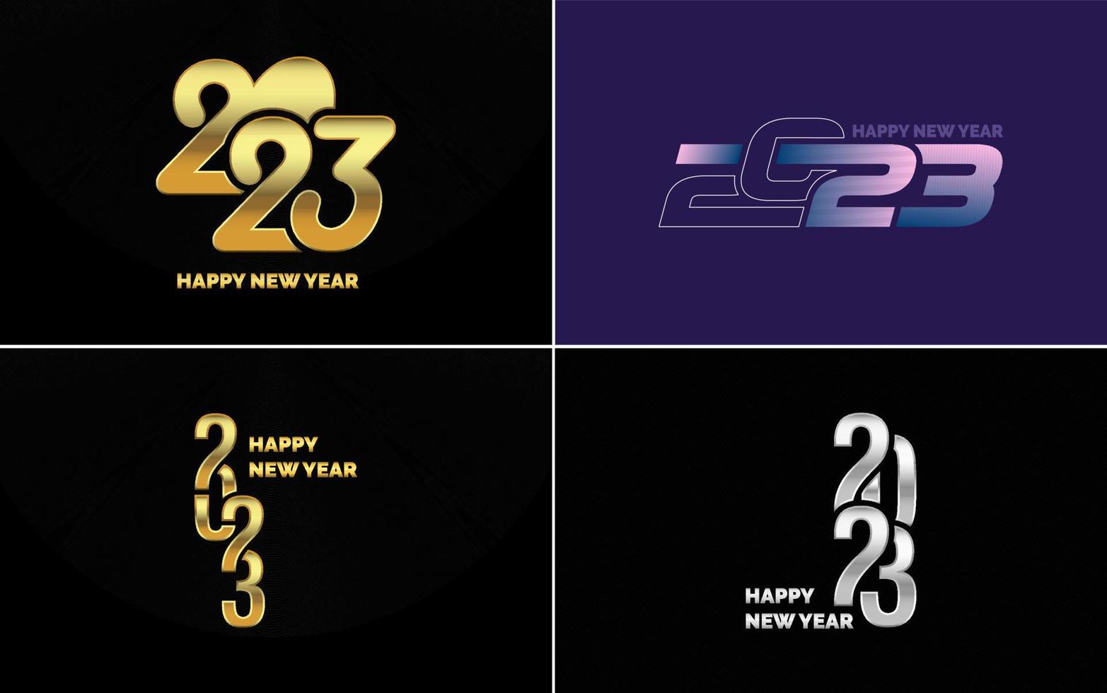 Happy New Year 2023 text design. Cover of business diary for 2023 with wishes. Brochure design template. card. banner vector