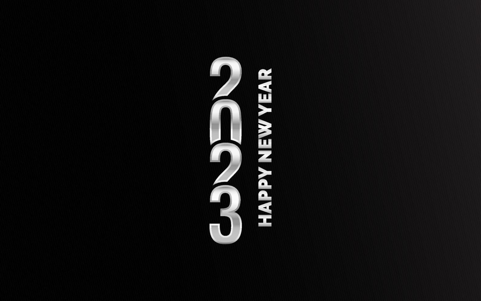 Happy New Year 2023 text design. Cover of business diary for 2023 with wishes. Brochure design template. card. banner vector