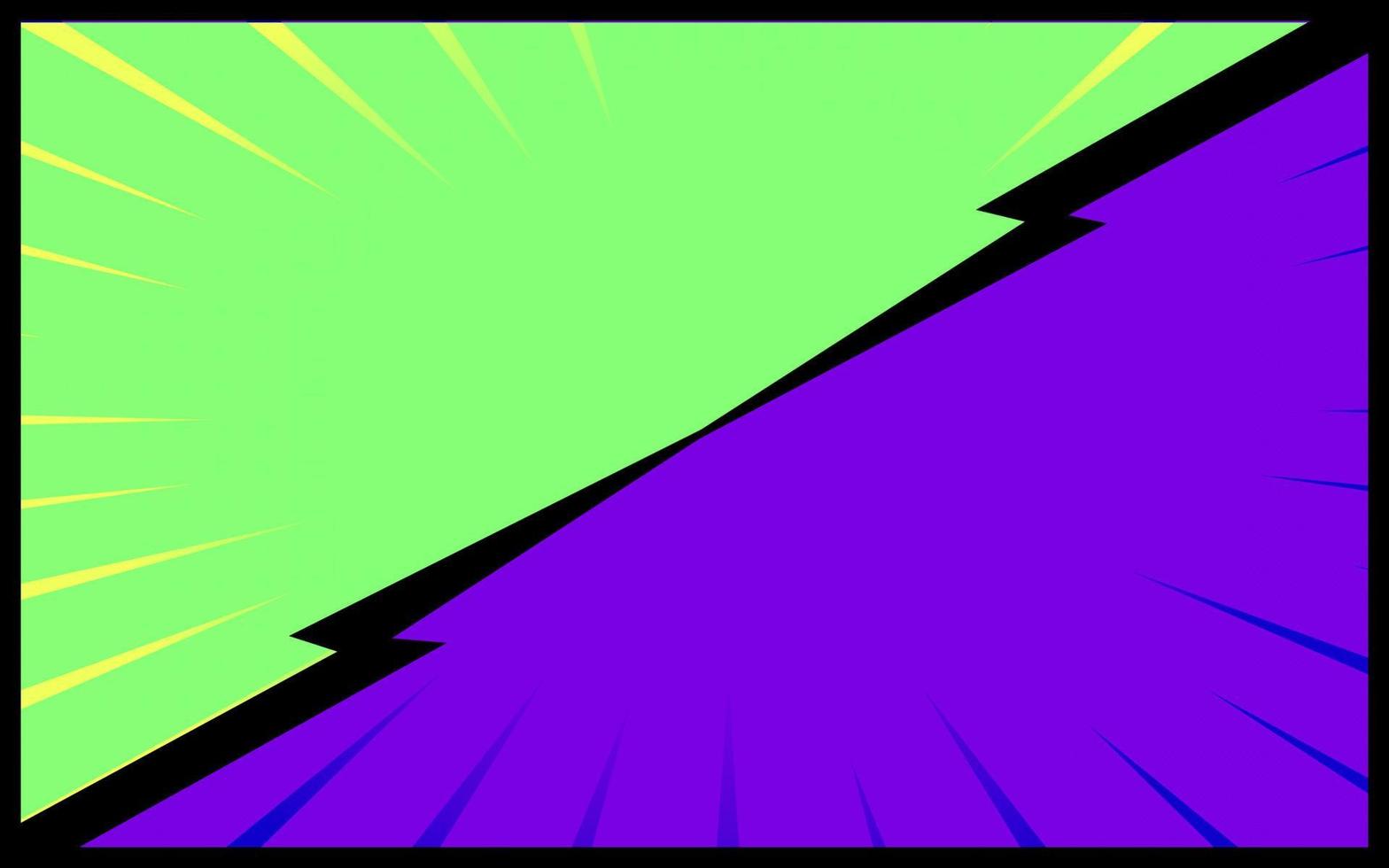 Green and Purple comic background Retro vector