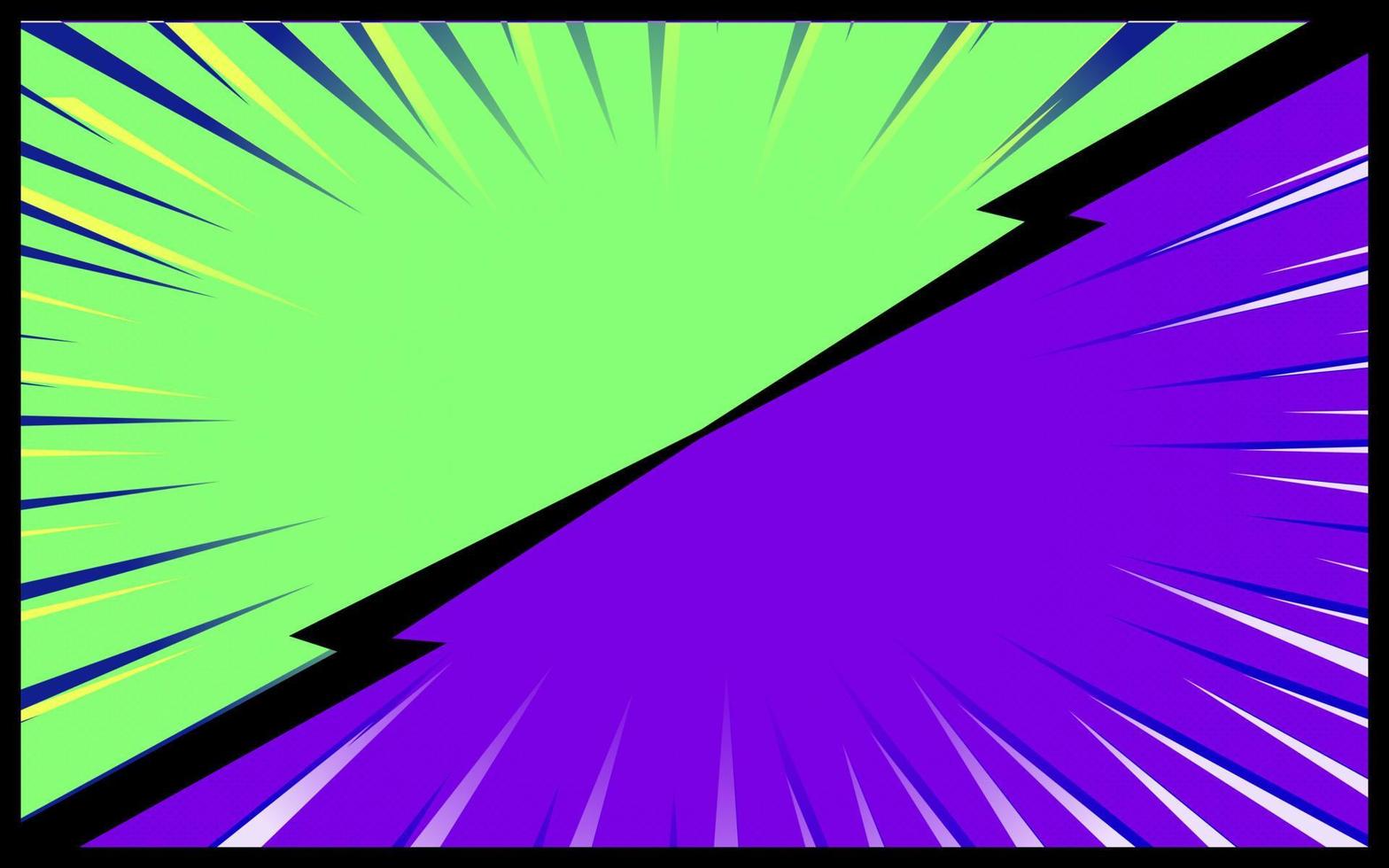 Green and Purple comic background Retro vector