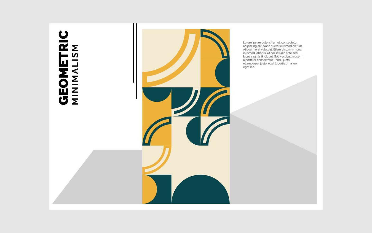 Geometrical abstract Trifold brochure Template vector