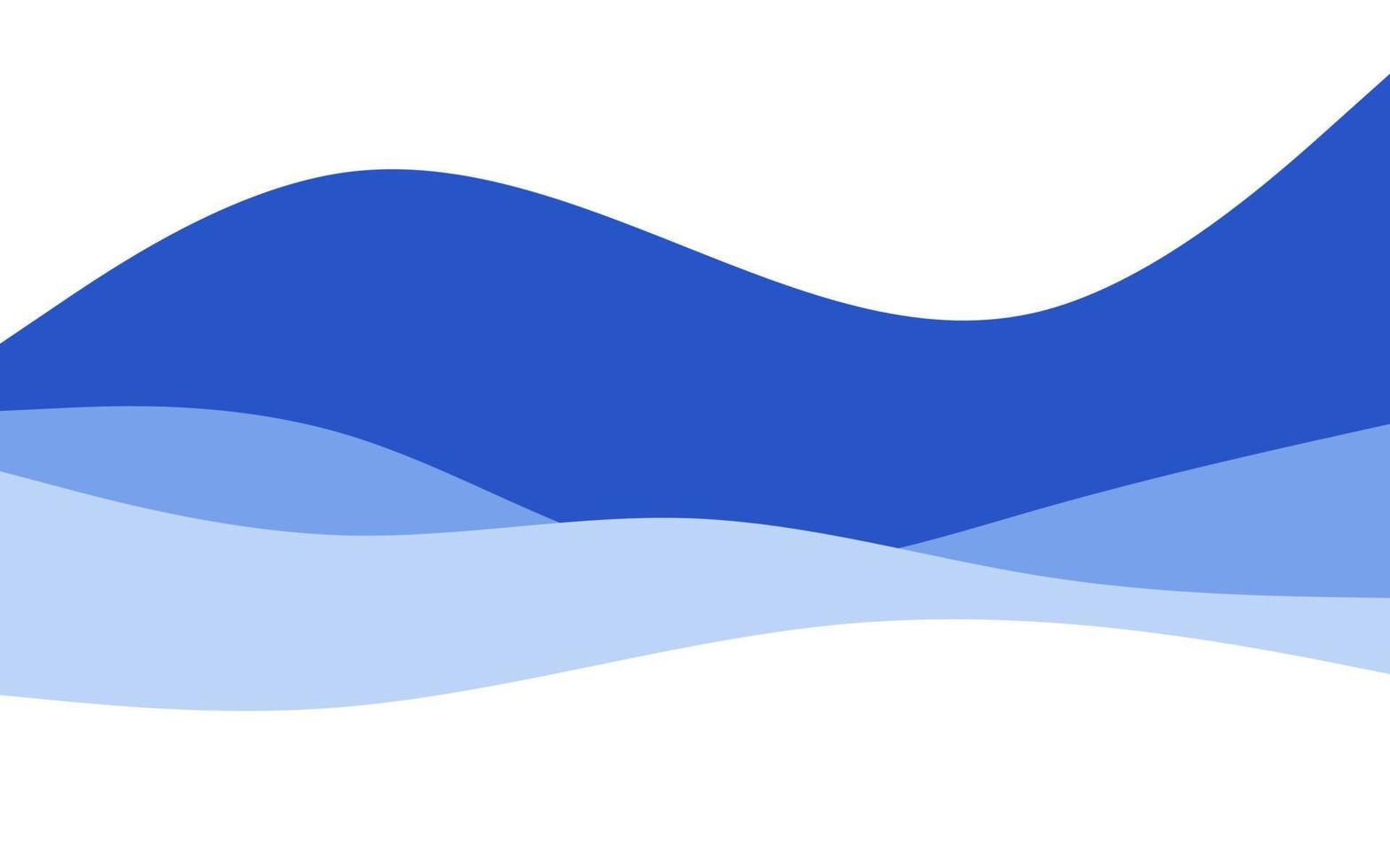 fondo azul de ondas creativas. composición de formas dinámicas vector