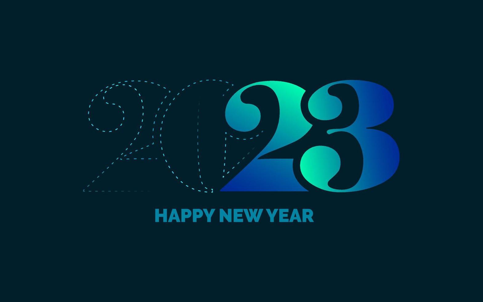 New 2023 Year typography design. 2023 numbers logotype illustration vector