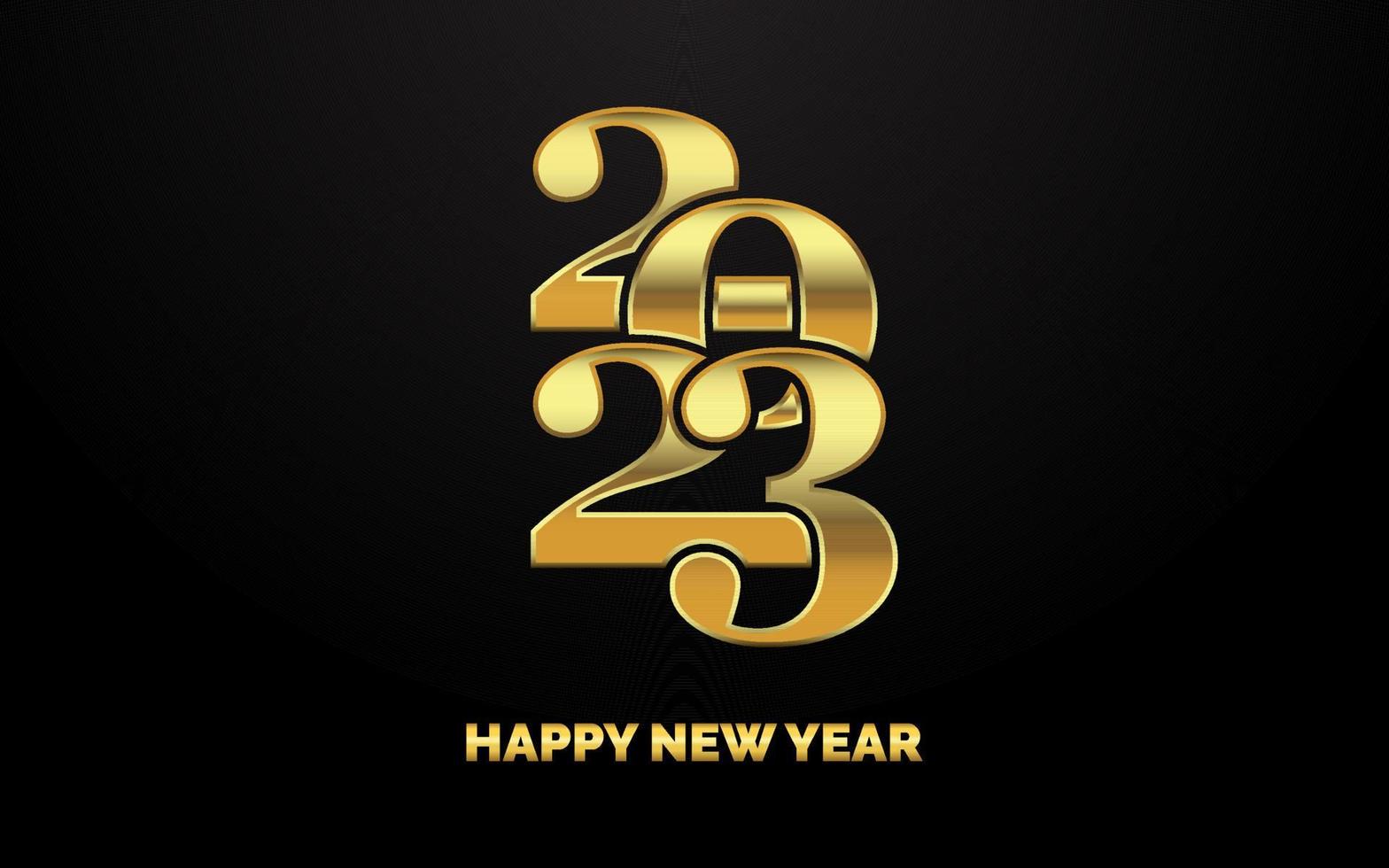 2058 Design Happy New Year. New Year 2023 logo design for brochure design. card. banner. Christmas decor 2023 vector