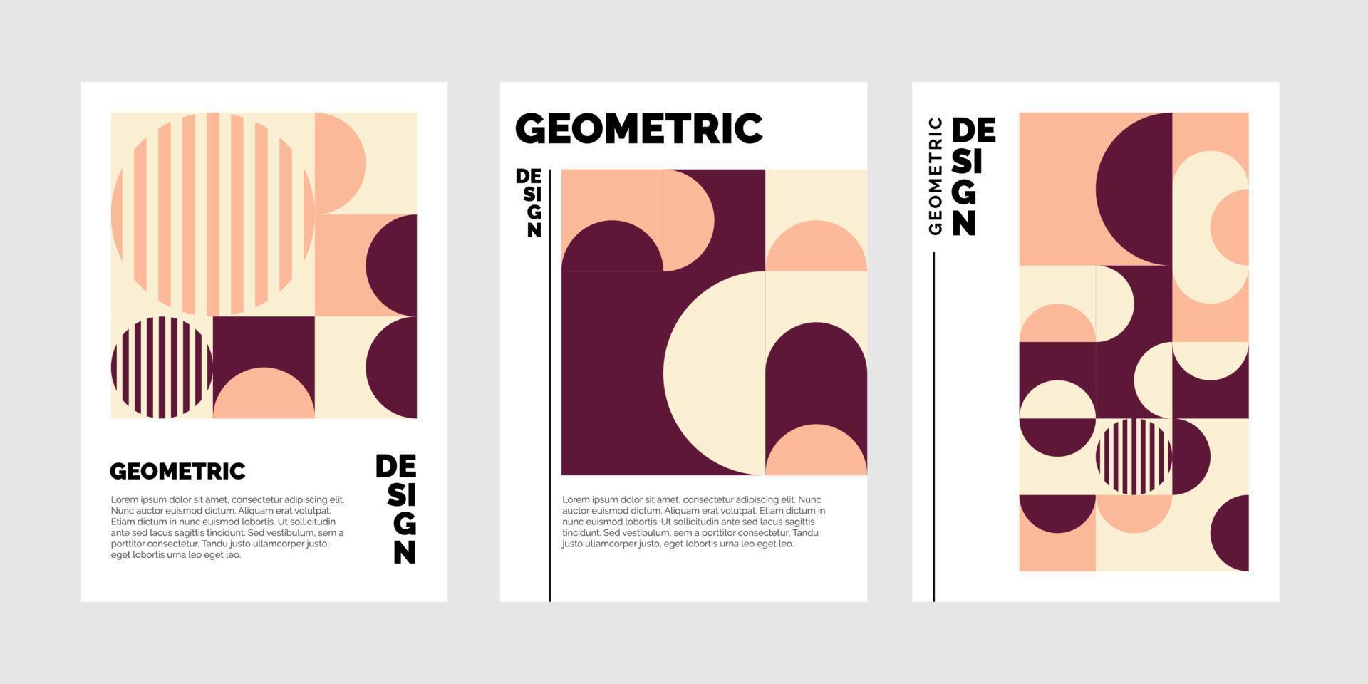 Geometrical abstract Trifold brochure Template vector