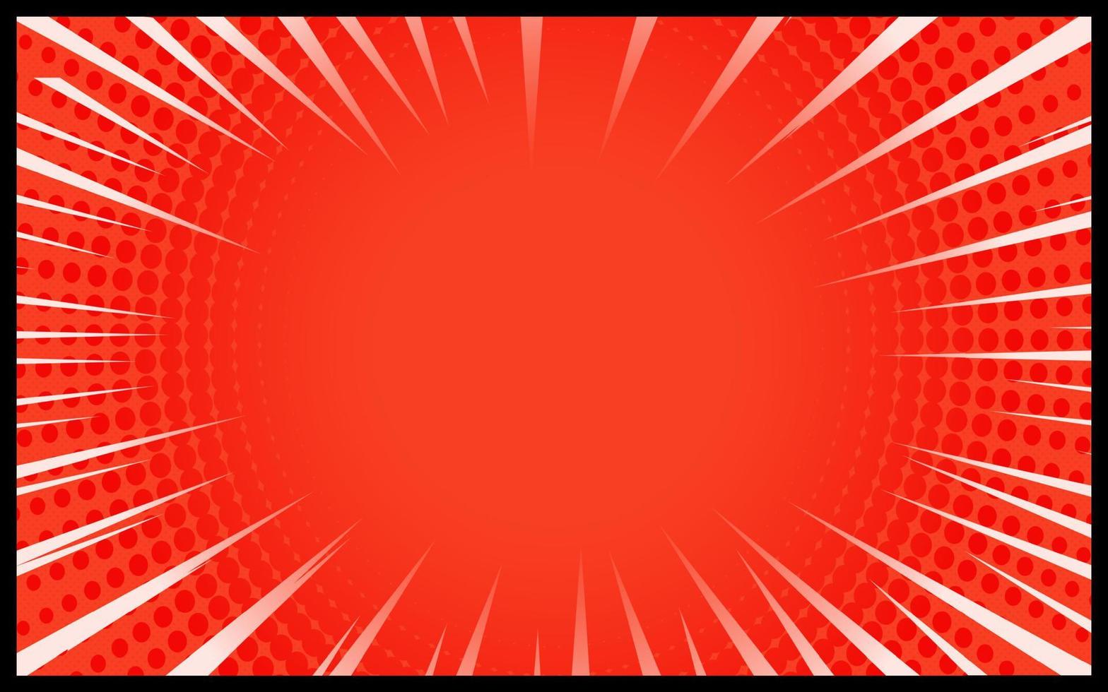 Red comic background Retro vector